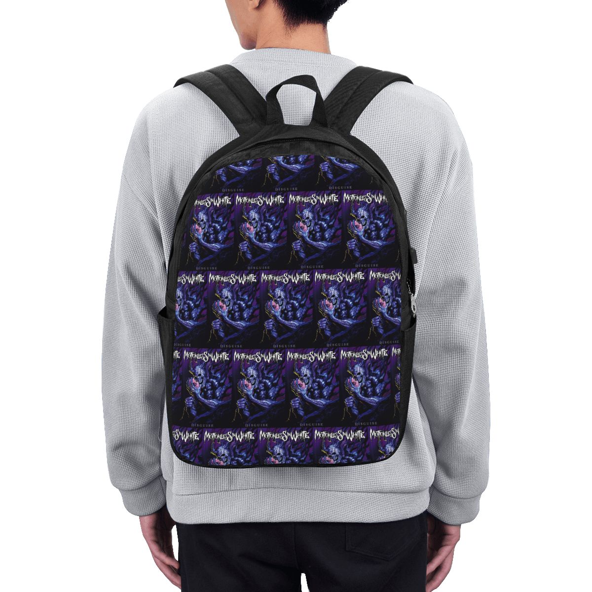 Women'S Bag - กระเป๋าเป้สะพายหลังสีขาว Motionless In White กระเป๋าใส่โน้ตบุ๊ค กระเป๋าคอมพิวเตอร์