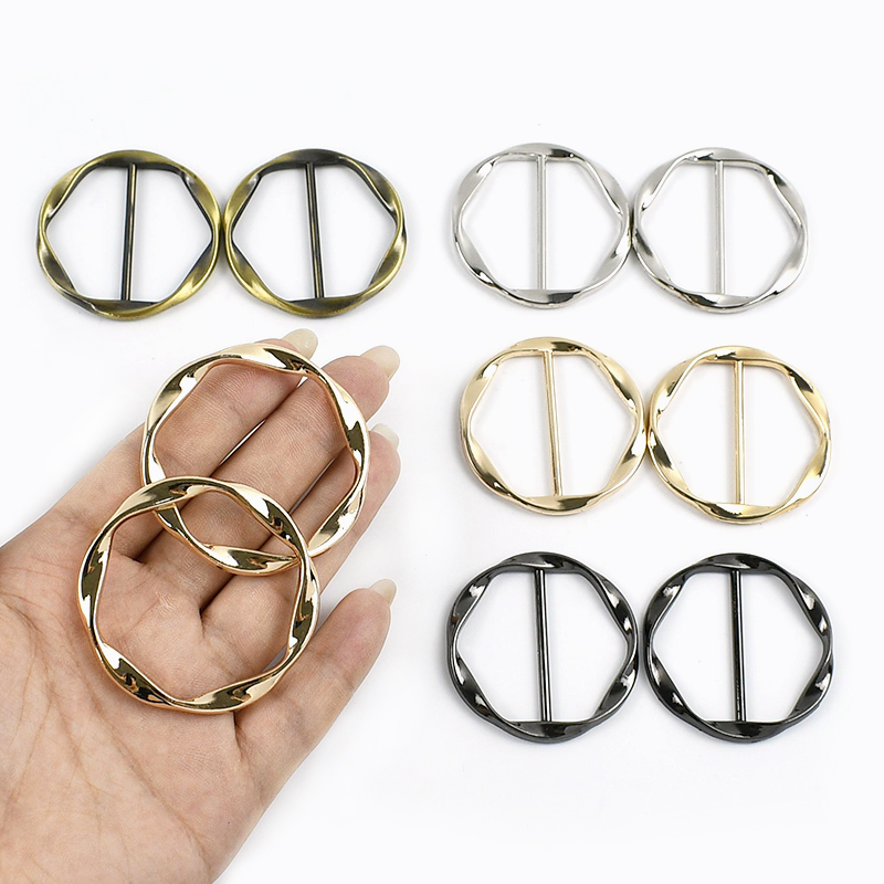 Circle Round Bag - คลิปหนีบผ้าไหมทรงกลมโลหะ ขนาด 35/40 มม. จำนวน 5/10/20