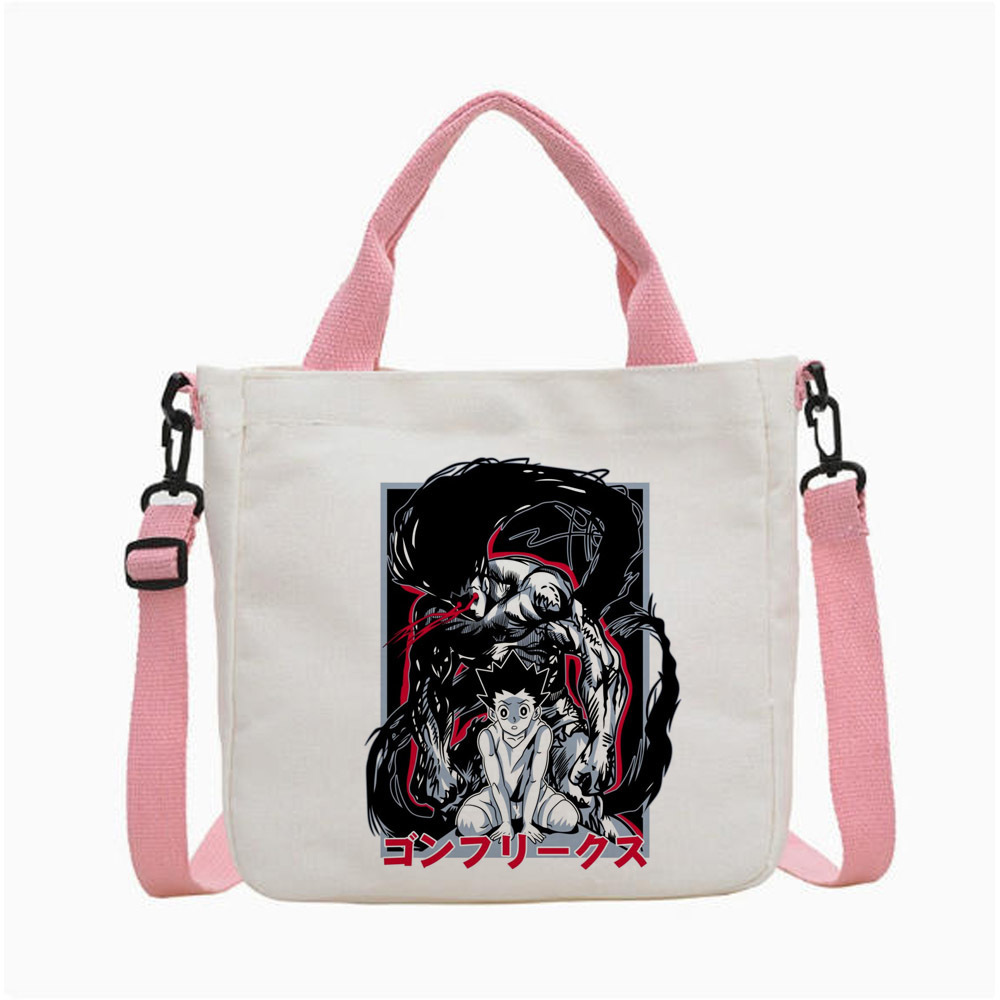 Women X Bags - กระเป๋าโท้ทลาย Hunter x Hunter สะพายไหล่ กระเป๋าใส่ของช้อปปิ้งสำหรับผู้หญิง