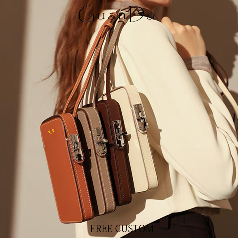 Women Bags Name - Luxury Design กระเป๋าโทรศัพท์ผู้หญิงแบบพกพาของแท้หนัง Cross-body กระเป๋าที่กําหนดเองชื่อแฟชั่น Casual