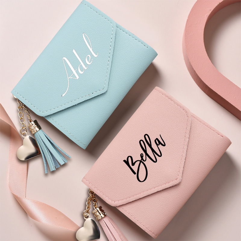 Women Bags For Eid - ส่วนบุคคลผู้หญิงกระเป๋าสตางค์หนังกระเป๋าเพื่อนเจ้าสาวเจ้าสาวแกะสลัก Minimalist กระเป๋าสตางค์งานแต่งงานของขวัญ Bachelorette Favors