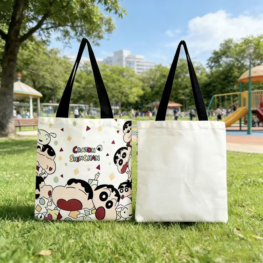 Women Bags Dkny - กระเป๋าผ้าแคนวาสลายชินจัง ปี 2026 รุ่นใหม่ ขนาดใหญ่ กระเป๋าสะพายข้างสำหรับผู้หญิง