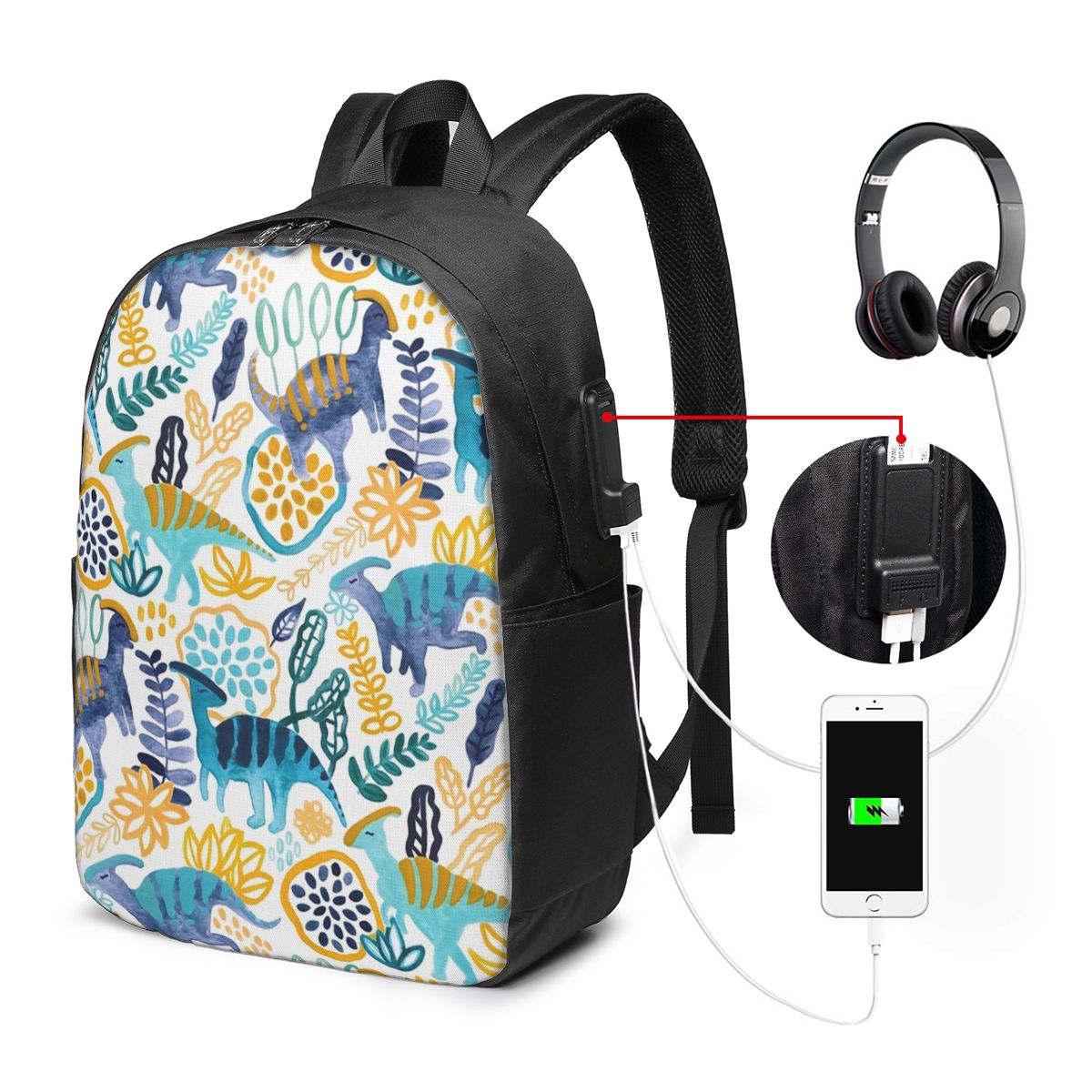 Women Bags Laptop - กัวเช่ พาราซัวโรโลฟัสกระเป๋าเป้สะพายหลังกระเป๋าใส่โน๊ตบุ๊คสำหรับเดินทางคอมพิวเตอร์กระเป๋านักเรียนวิทยาลัยกระเป๋าใส่แล็ปท็อปกระเป๋าสะพายสำหรับผู้ชายผู้หญิง