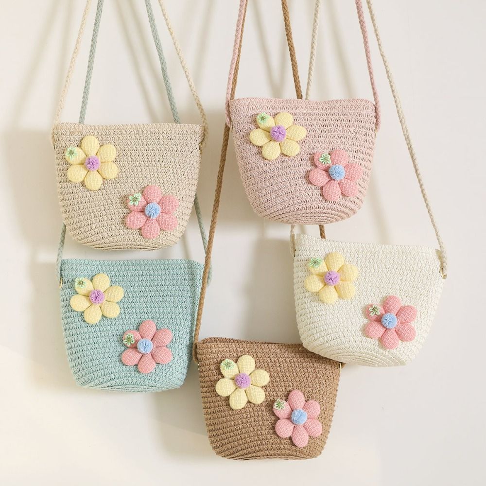 กระเป๋าสานดอกไม้ทำมือสุดน่ารัก - Woven Straw Bag บทวิจารณ์และราคา
