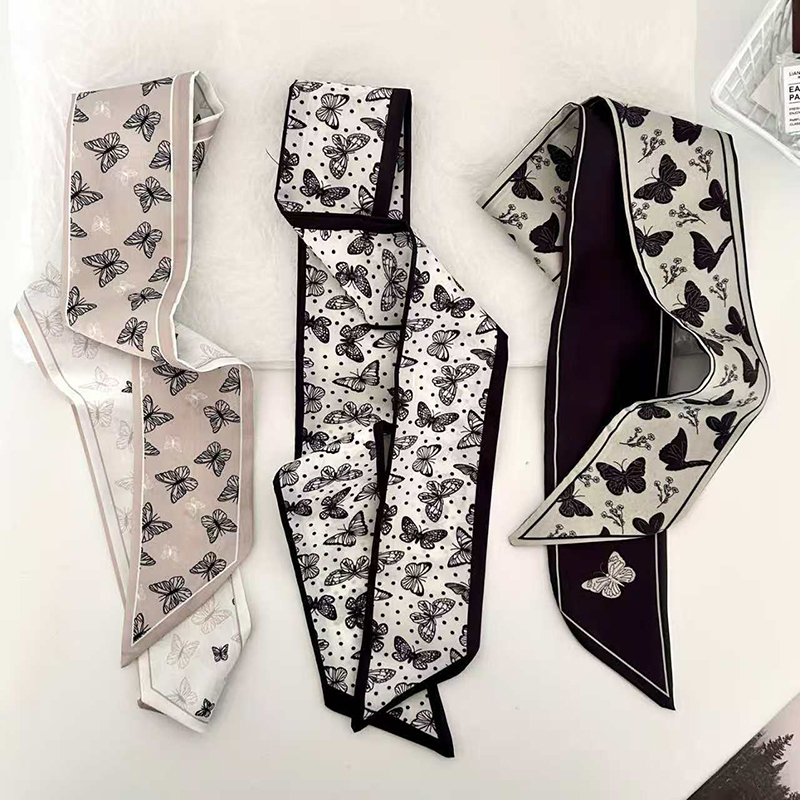 ผ้าพันคอไหมขนาดเล็ก ลายผีเสื้อ - Women Bags Brands บทวิจารณ์และราคา