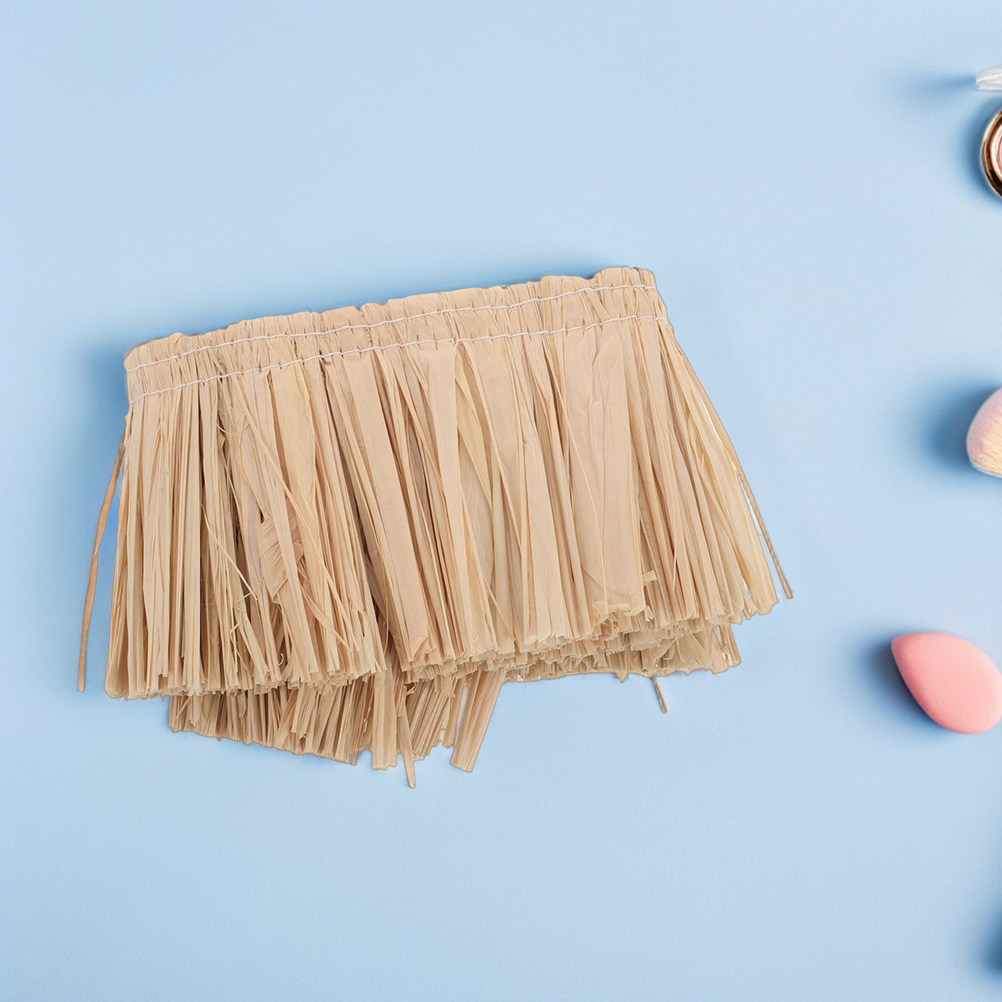 พู่ห้อยราฟเฟีย 2 ชิ้น ทำจากฟาง - Woven Straw Bag บทวิจารณ์และราคา