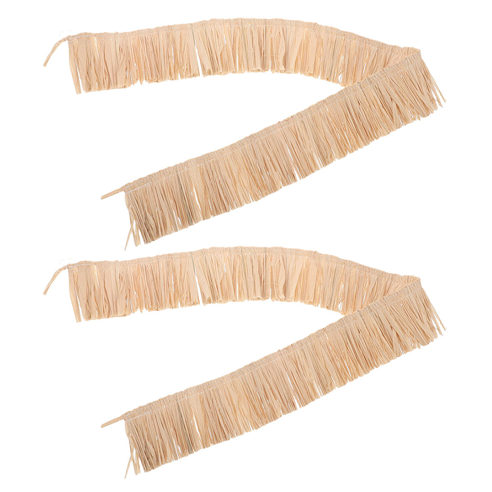 พู่ห้อยราฟเฟีย 2 ชิ้น ทำจากฟาง - Woven Straw Bag บทวิจารณ์และราคา
