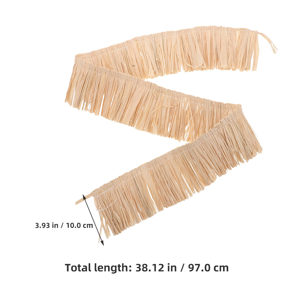 พู่ห้อยราฟเฟีย 2 ชิ้น ทำจากฟาง - Woven Straw Bag บทวิจารณ์และราคา