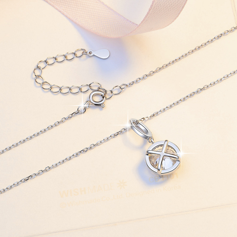 ใหม่ S925 สร้อยคอเงินแท้สำหรับ - Circle Round Bag บทวิจารณ์และราคา