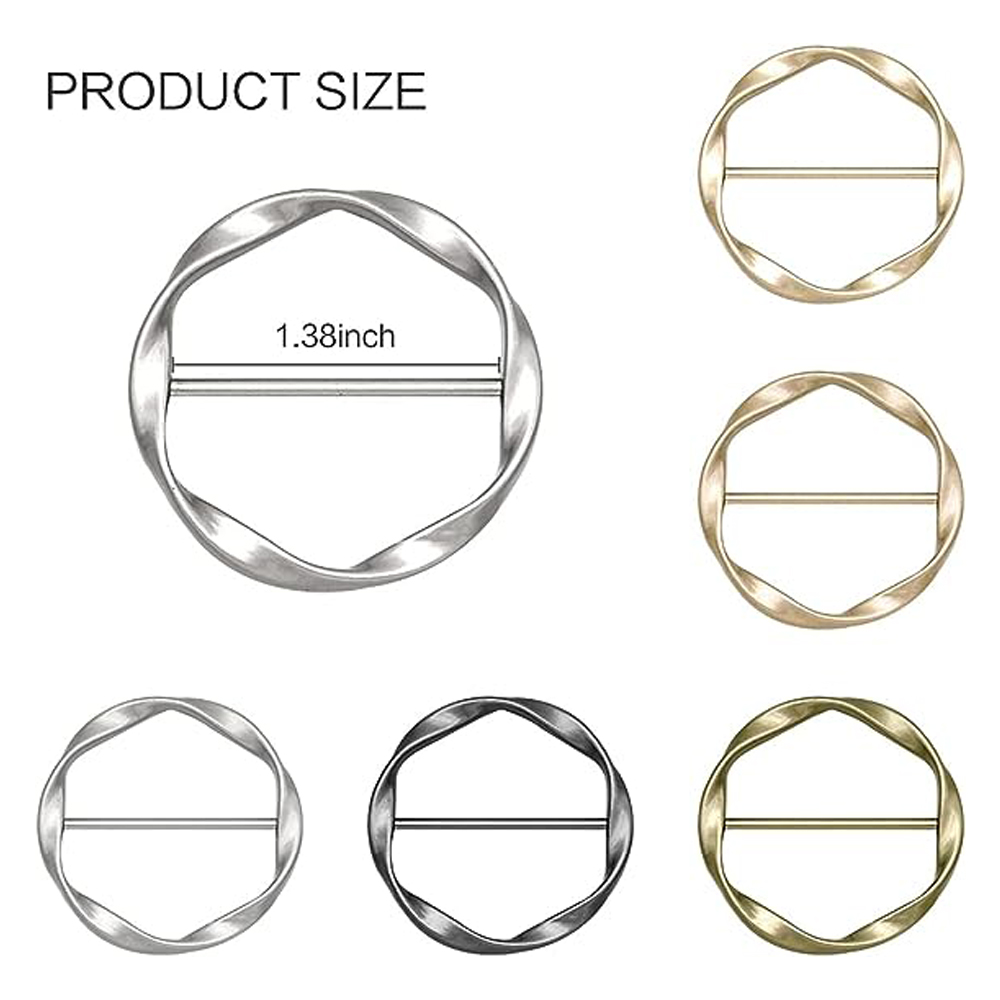 คลิปหนีบผ้าพันคอและแหวน2ชิ้นคล - Circle Round Bag บทวิจารณ์และราคา
