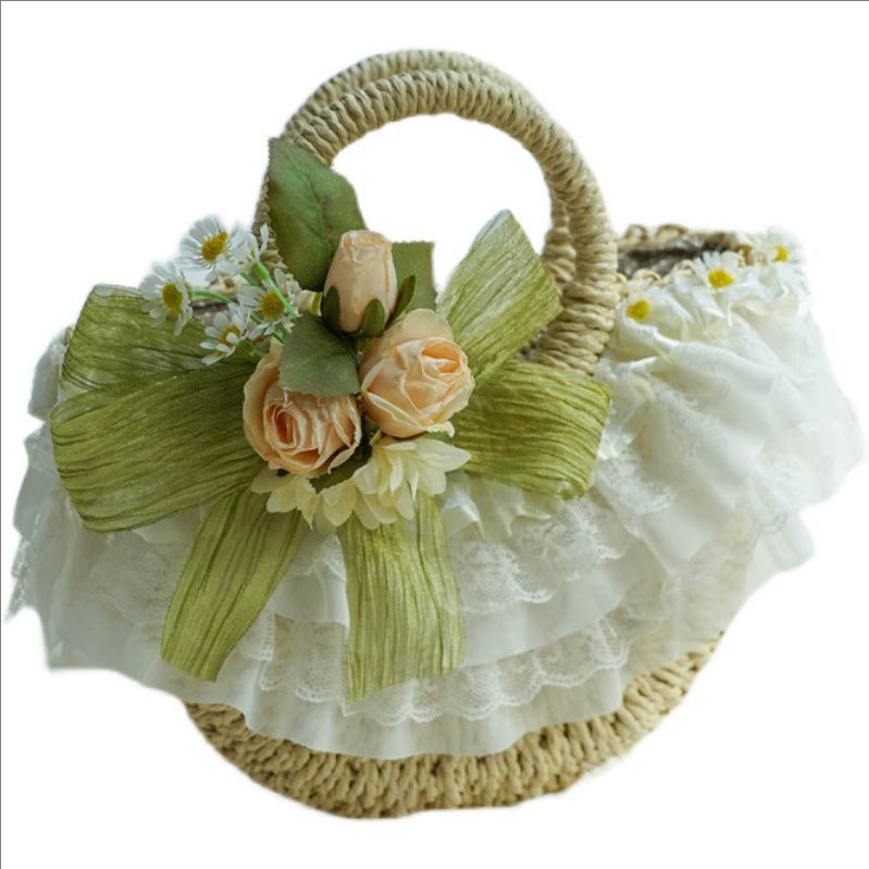 กระเป๋าสานฟางลูกไม้โลลิต้าสไตล - Woven Straw Bag บทวิจารณ์และราคา