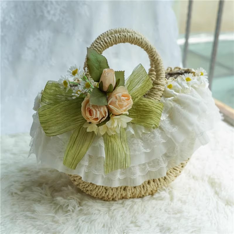 กระเป๋าสานฟางลูกไม้โลลิต้าสไตล - Woven Straw Bag บทวิจารณ์และราคา