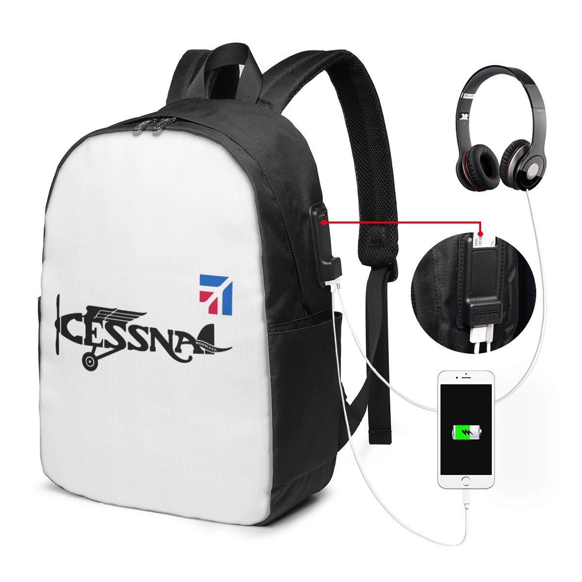 กระเป๋าเป้สะพายหลังโลโก้เซสนาก - Women'S Bag บทวิจารณ์และราคา