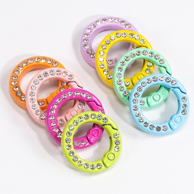 30pcs เพชรโลหะ O แหวน 20 มม.วง - Circle Round Bag บทวิจารณ์และราคา