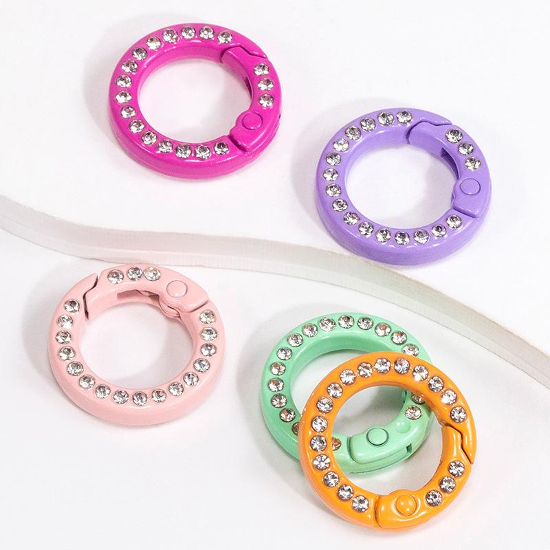 30pcs เพชรโลหะ O แหวน 20 มม.วง - Circle Round Bag บทวิจารณ์และราคา