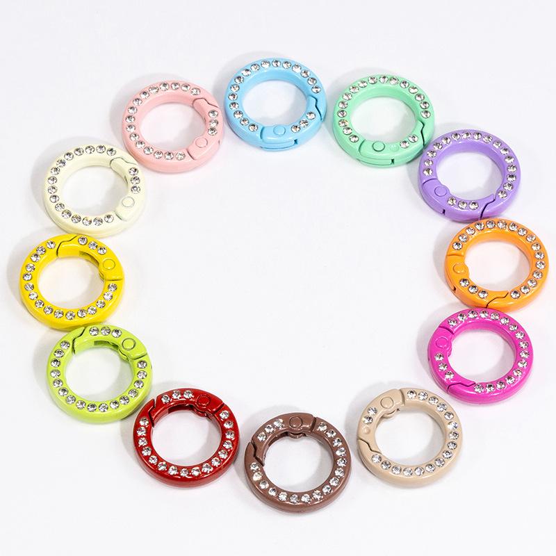 30pcs เพชรโลหะ O แหวน 20 มม.วง - Circle Round Bag บทวิจารณ์และราคา