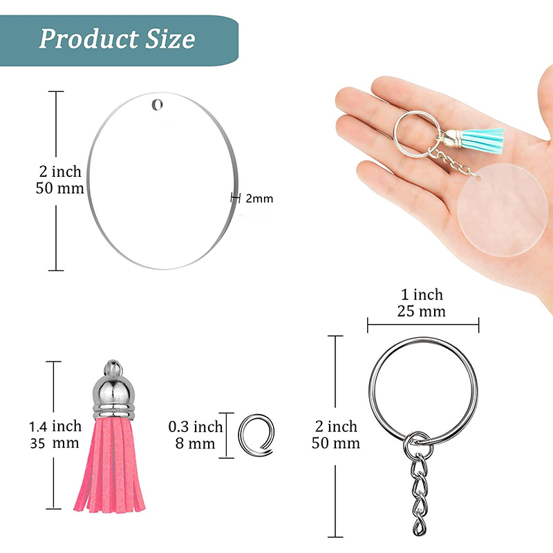30ชุด DIY อะคริลิคใสแผ่นส่วนบุ - Circle Round Bag บทวิจารณ์และราคา