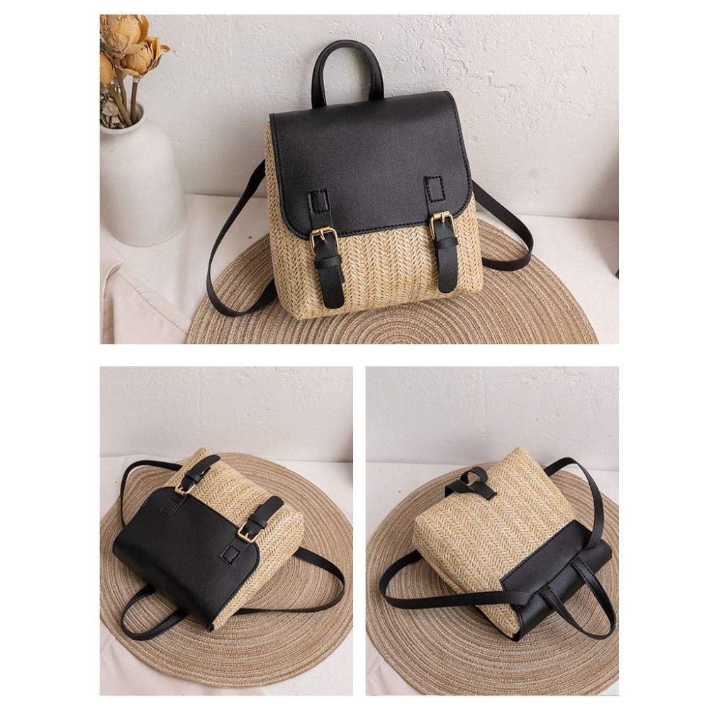 กระเป๋าอเนกประสงค์หนัง PU กระเ - Woven Straw Bag บทวิจารณ์และราคา
