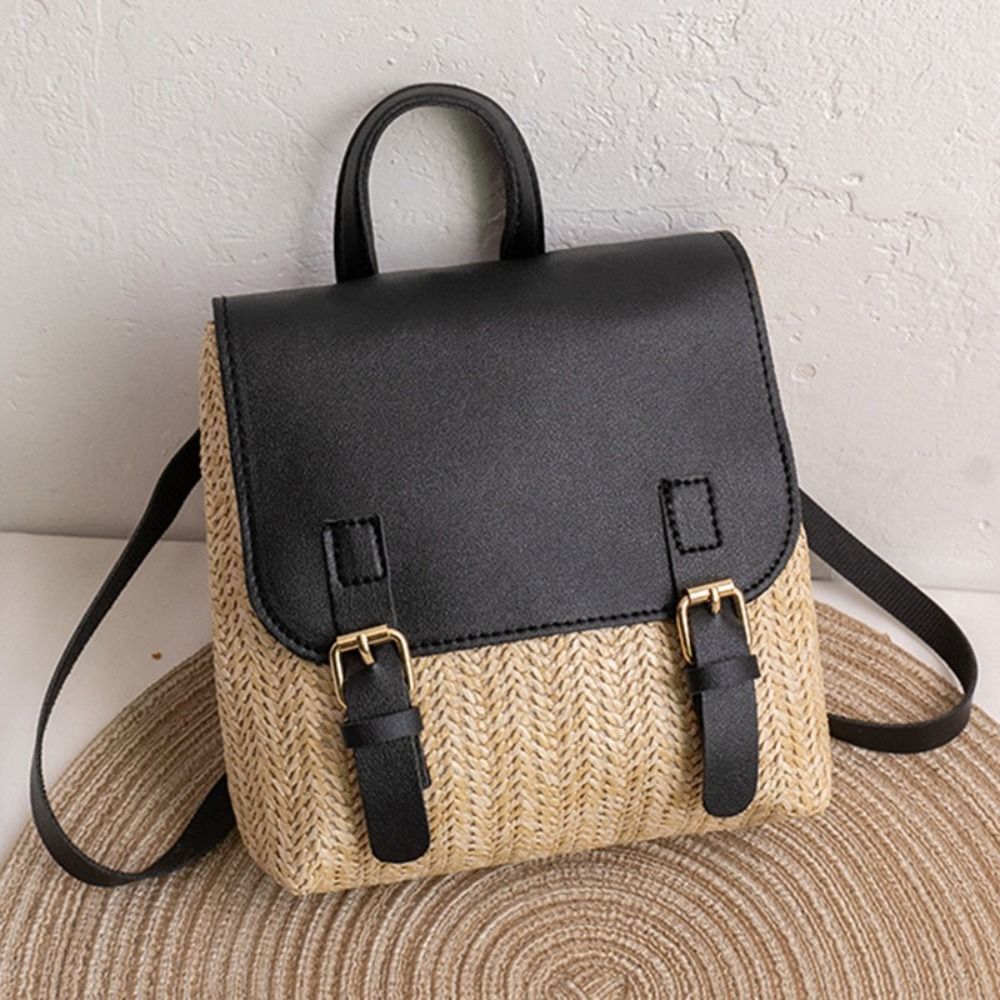 กระเป๋าอเนกประสงค์หนัง PU กระเ - Woven Straw Bag บทวิจารณ์และราคา
