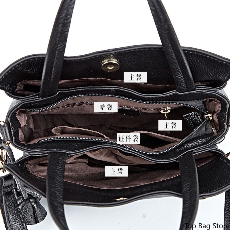กระเป๋าสะพายไหล่หนังแท้สำหรับผ - Top Handle Structured บทวิจารณ์และราคา