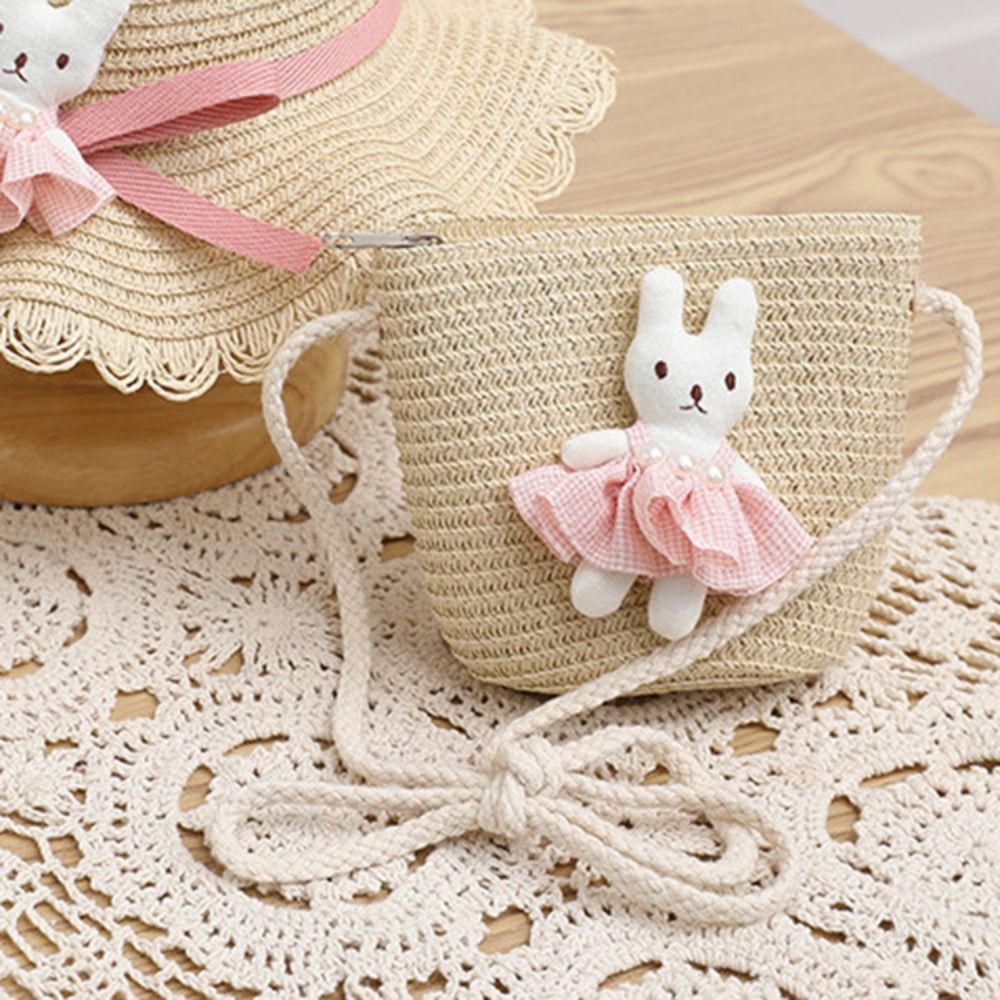 กระเป๋าสะพายข้างลายการ์ตูนกระต - Woven Straw Bag บทวิจารณ์และราคา