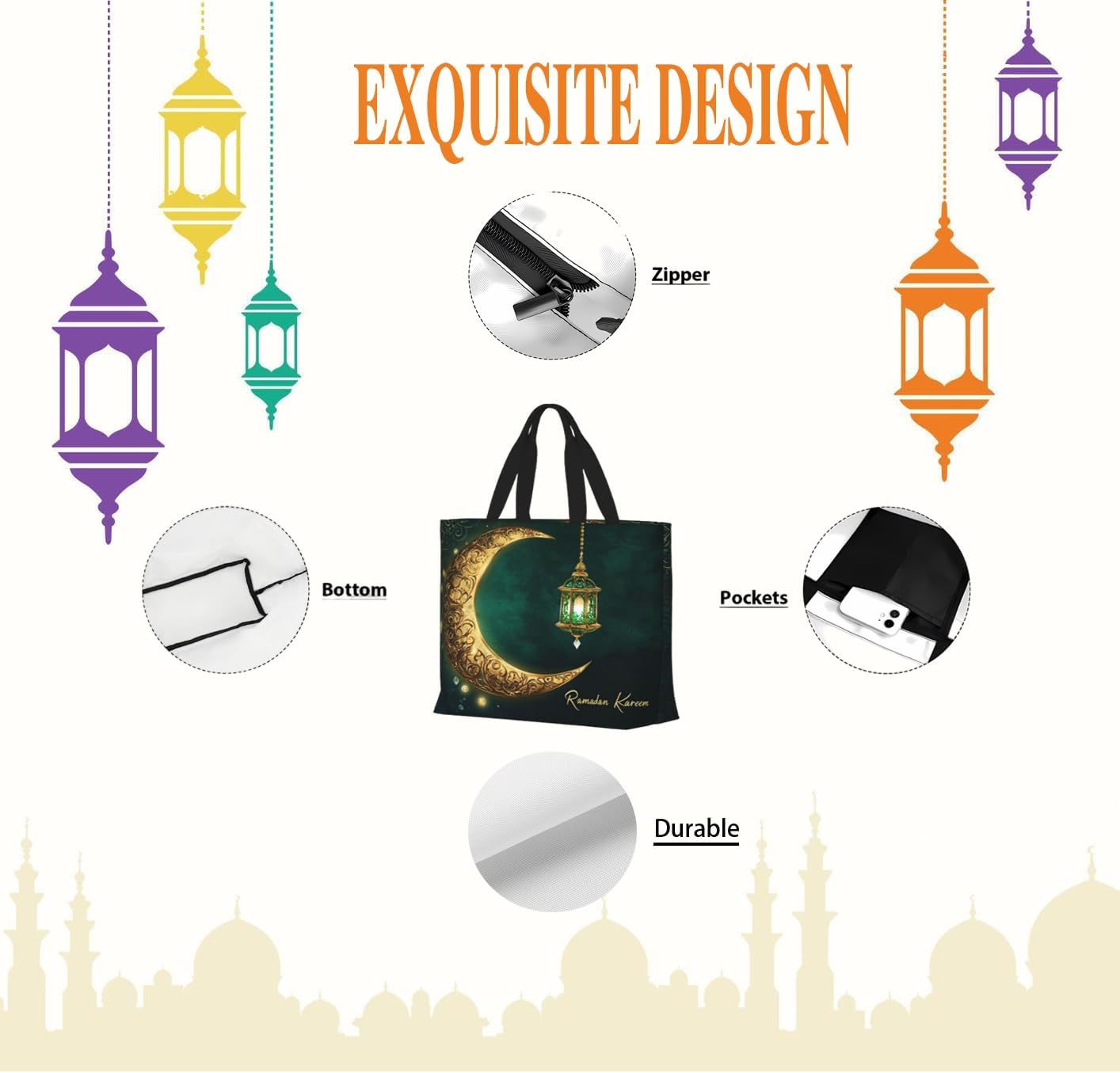 Ramadan Tote Bag Women Eid Mub - Women Bags For Eid บทวิจารณ์และราคา