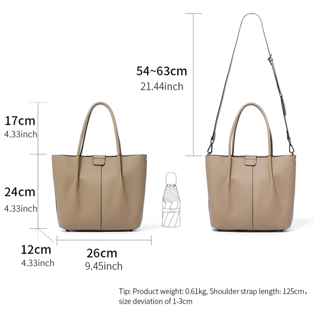กระเป๋าสะพายไหล่หนังแท้คุณภาพส - Top Handle Structured บทวิจารณ์และราคา
