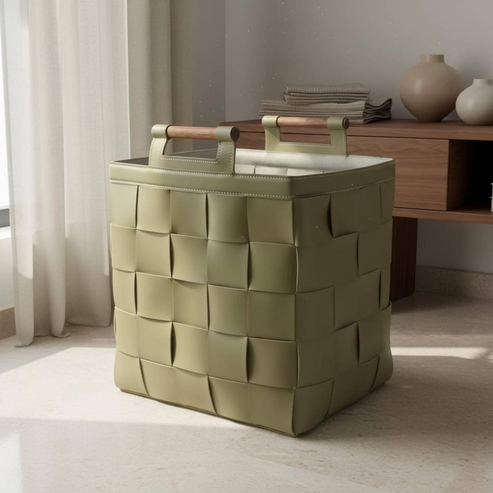 ตะกร้าหนังสานโครงสร้างแข็งแรง  - Top Handle Structured บทวิจารณ์และราคา