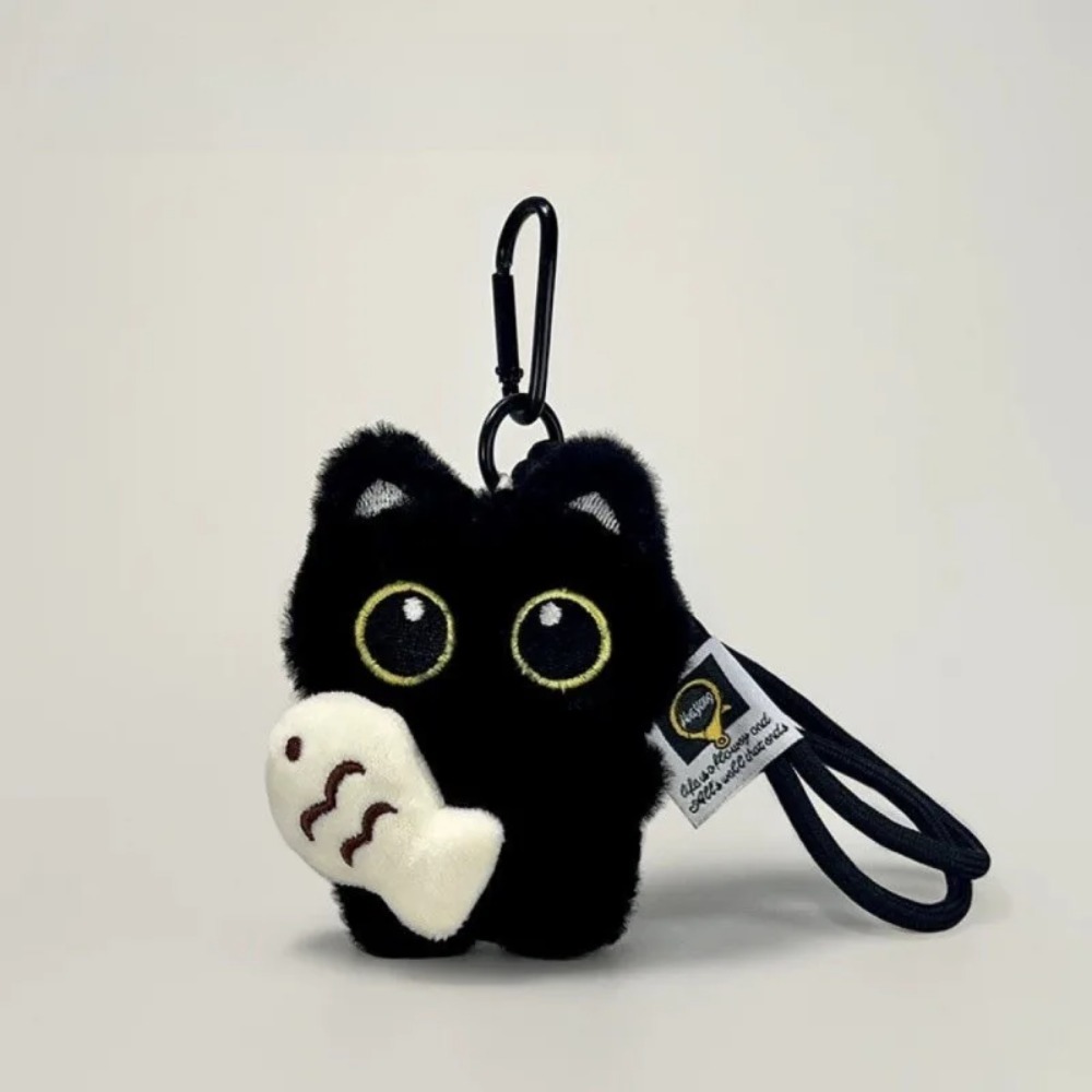 พวงกุญแจตุ๊กตาแมวดำและปลา น่าร - Women'S Young Bags บทวิจารณ์และราคา
