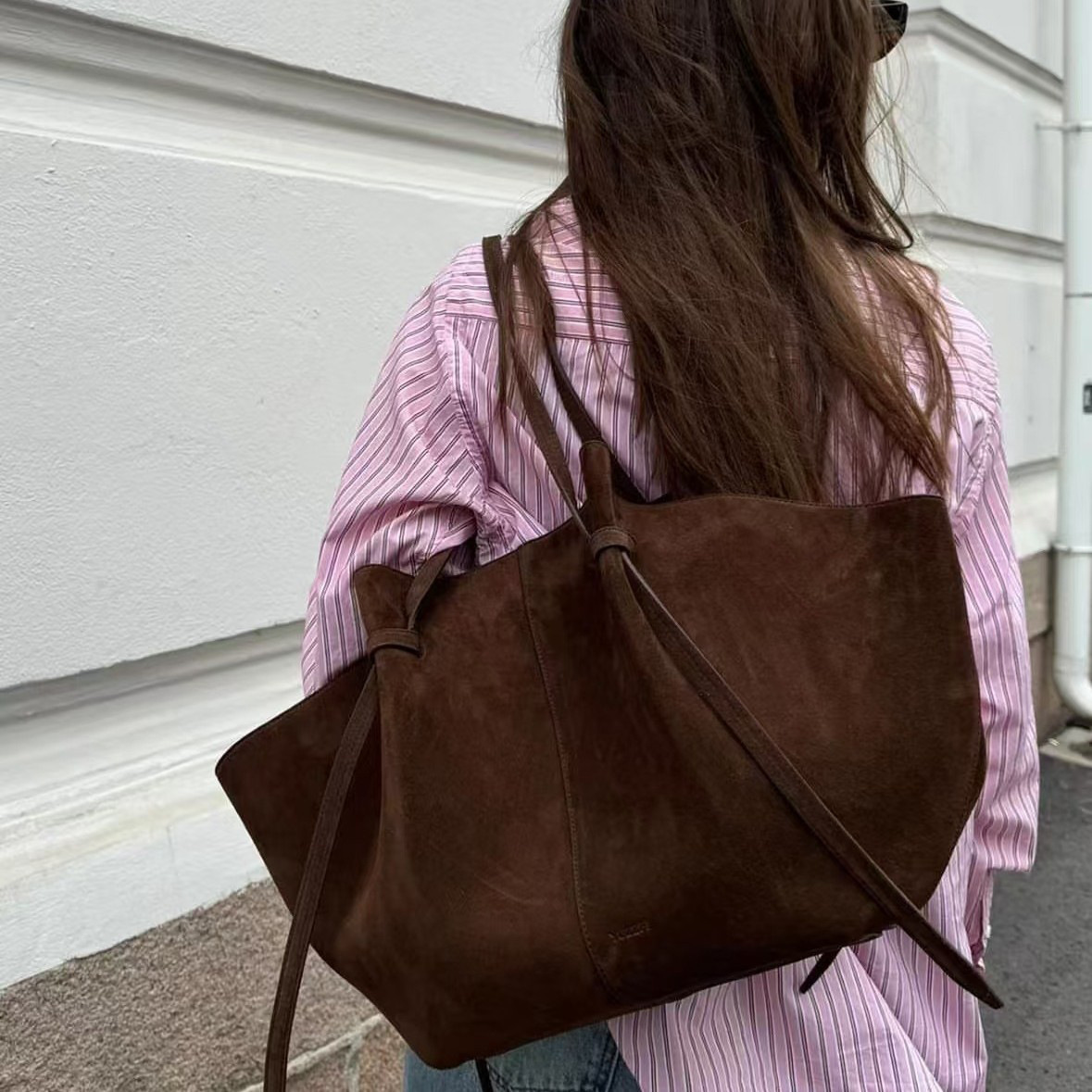 Faux Suede Tote กระเป๋าผู้หญิง - Women Bags Name บทวิจารณ์และราคา