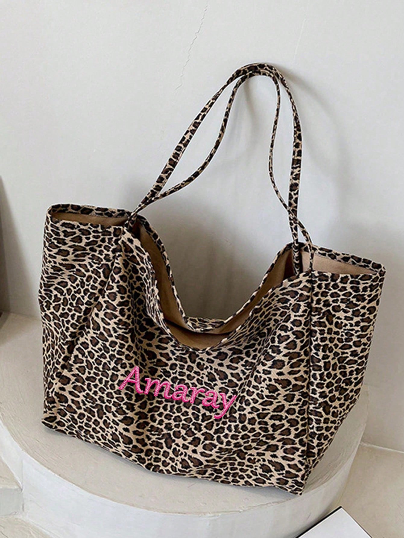 กระเป๋าโท้ทลายเสือดาวแบบกำหนดเ - Women Bags Name บทวิจารณ์และราคา