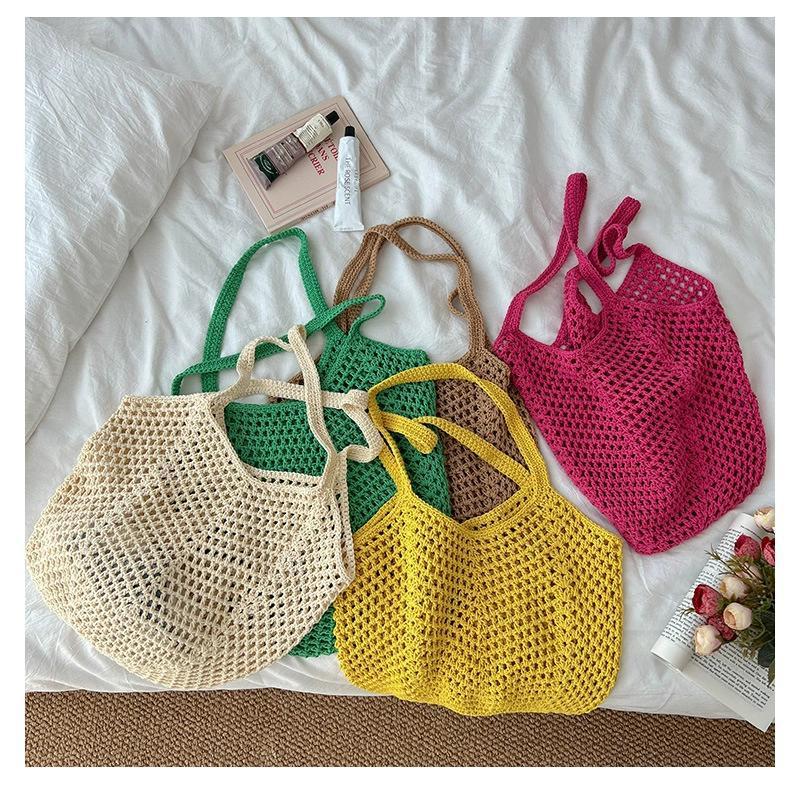 กระเป๋าสะพายไหล่สตรี กระเป๋าสะ - Woven Straw Bag บทวิจารณ์และราคา