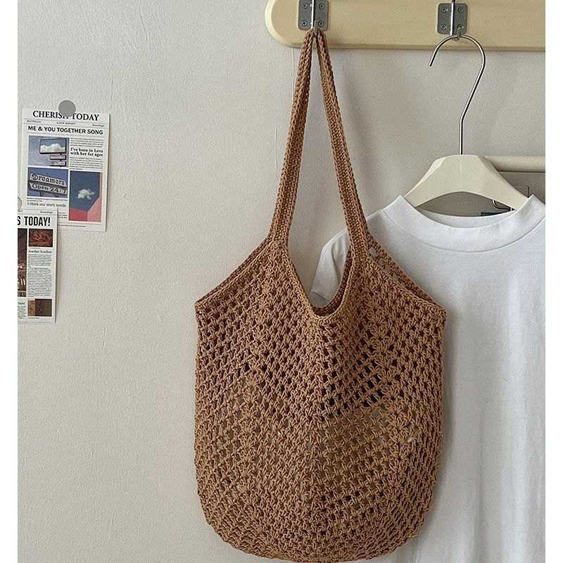 กระเป๋าสะพายไหล่สตรี กระเป๋าสะ - Woven Straw Bag บทวิจารณ์และราคา