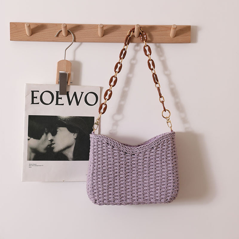กระเป๋าสานจากฟางสำหรับผู้หญิง: - Woven Straw Bag บทวิจารณ์และราคา