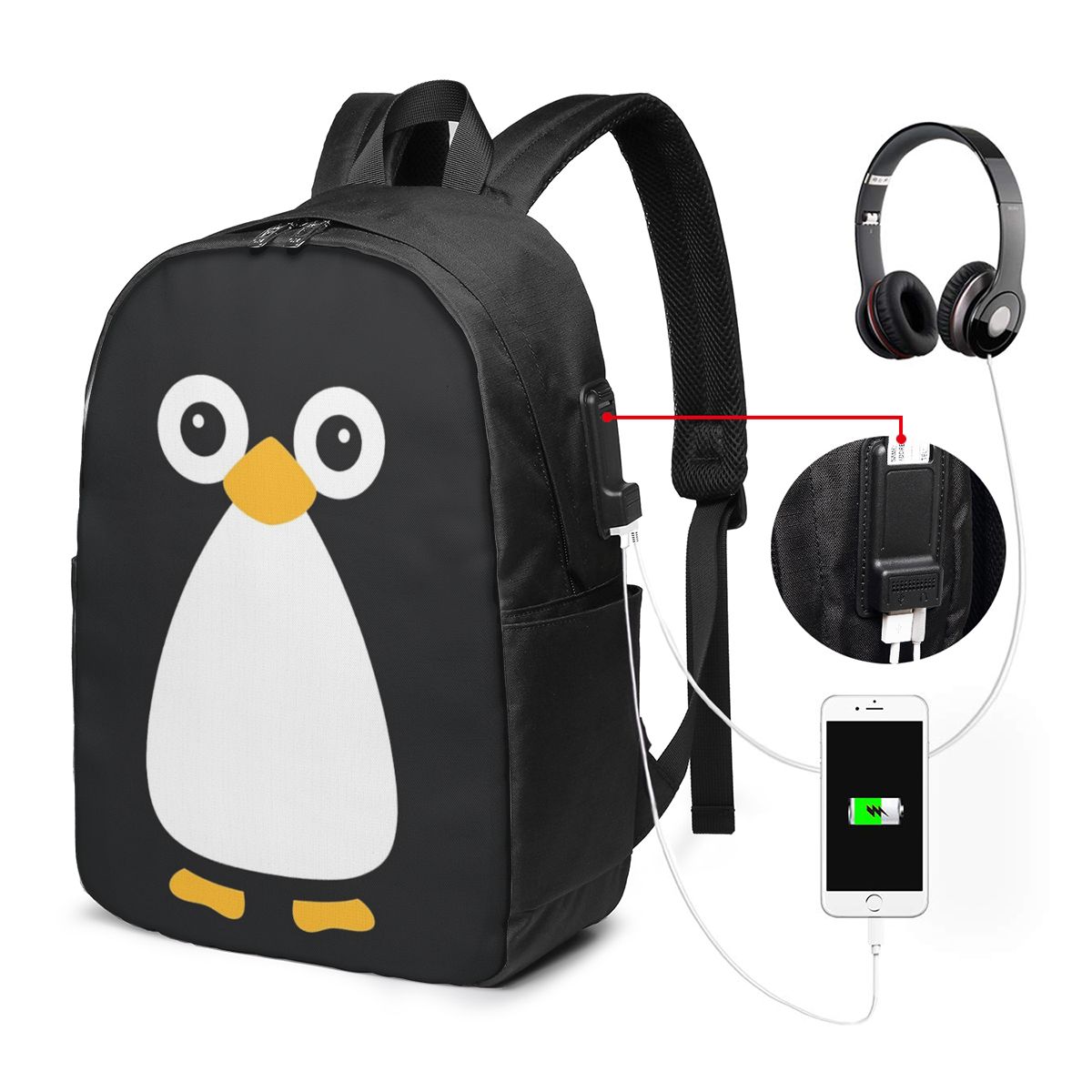 กระเป๋าเป้สะพายหลังลายเพนกวินน - Women'S Bag บทวิจารณ์และราคา