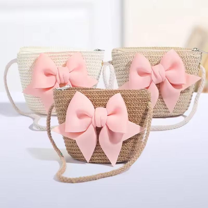 กระเป๋าสะพายไหล่สานสำหรับเด็กผ - Woven Straw Bag บทวิจารณ์และราคา