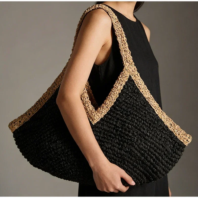 กระเป๋าถือสานมือใหม่ล่าสุดสำหร - Woven Straw Bag บทวิจารณ์และราคา